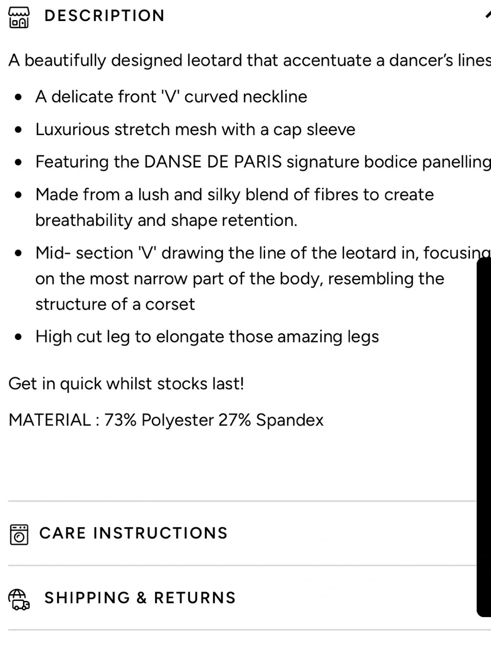 Danse De Paris Emerald Green Leotard